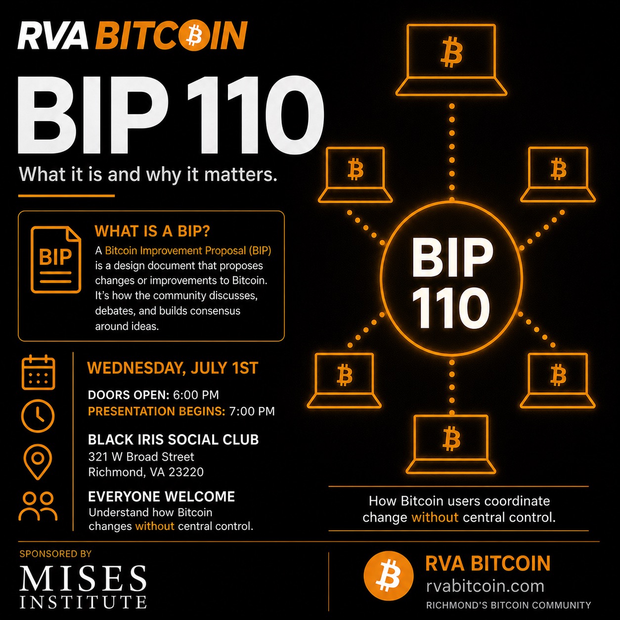 monthly Bitcoin and Brews — July 1 at Black Iris Social Club